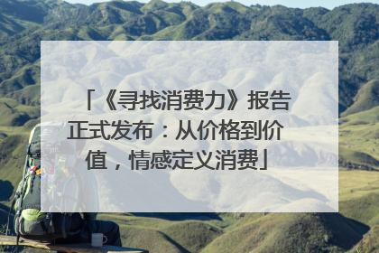 《寻找消费力》报告正式发布：从价格到价值，情感定义消费