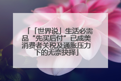 「世界说」生活必需品“先买后付”已成美消费者关税及通胀压力下的无奈抉择