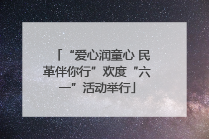 “爱心润童心 民革伴你行”欢度“六一”活动举行