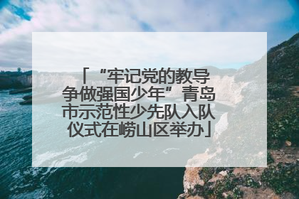 “牢记党的教导 争做强国少年”青岛市示范性少先队入队仪式在崂山区举办
