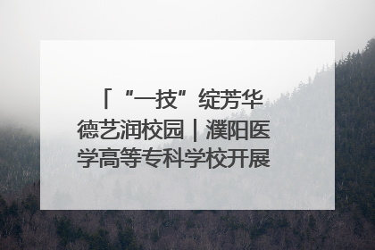 “一技”绽芳华 德艺润校园｜濮阳医学高等专科学校开展丰富多彩的职业教育活动周主题活动