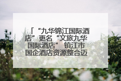 “九华锦江国际酒店”更名“文旅九华国际酒店” 镇江市国企酒店资源整合迈出重要一步