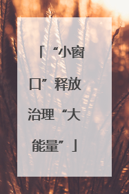“小窗口”释放治理“大能量”