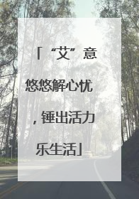 “艾”意悠悠解心忧，锤出活力乐生活