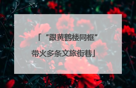 “跟黄鹤楼同框”带火多条文旅街巷