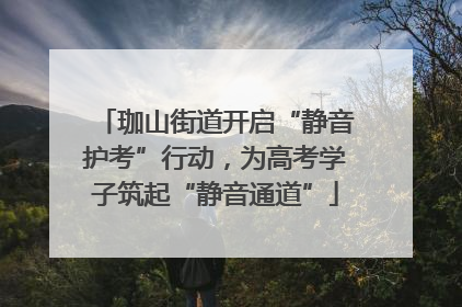 珈山街道开启“静音护考”行动，为高考学子筑起“静音通道”