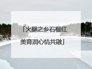 火腿之乡石榴红 美育润心情共融