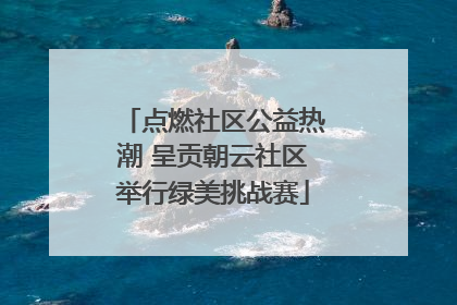 点燃社区公益热潮 呈贡朝云社区举行绿美挑战赛