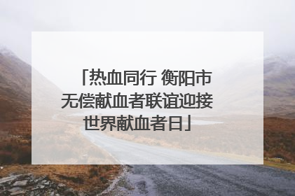 热血同行 衡阳市无偿献血者联谊迎接世界献血者日