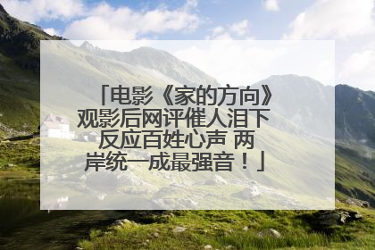 电影《家的方向》观影后网评催人泪下 反应百姓心声 两岸统一成最强音！
