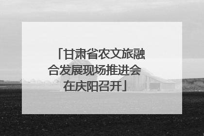 甘肃省农文旅融合发展现场推进会在庆阳召开