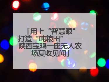 用上“智慧眼” 打造“吨粮田”——陕西宝鸡一座无人农场夏收见闻