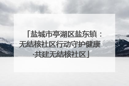 盐城市亭湖区盐东镇：无结核社区行动守护健康 ·共建无结核社区