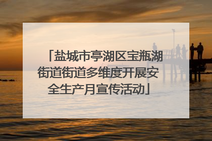 盐城市亭湖区宝瓶湖街道街道多维度开展安全生产月宣传活动