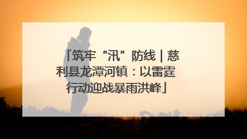 筑牢“汛”防线｜慈利县龙潭河镇：以雷霆行动迎战暴雨洪峰