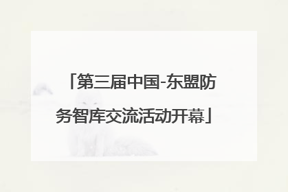 第三届中国-东盟防务智库交流活动开幕