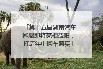 第十五届湖南汽车巡展即将亮相益阳，打造年中购车盛宴