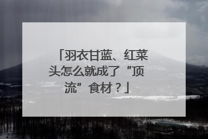 羽衣甘蓝、红菜头怎么就成了“顶流”食材？