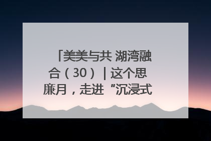 美美与共 湖湾融合（30）｜这个思廉月，走进“沉浸式”清风课堂