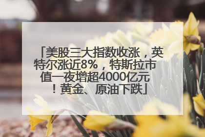美股三大指数收涨，英特尔涨近8%，特斯拉市值一夜增超4000亿元！黄金、原油下跌