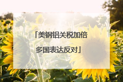 美钢铝关税加倍 多国表达反对