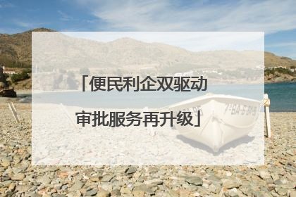 便民利企双驱动 审批服务再升级