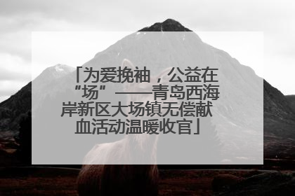 为爱挽袖，公益在“场”——青岛西海岸新区大场镇无偿献血活动温暖收官