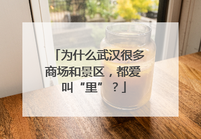 为什么武汉很多商场和景区，都爱叫“里”？