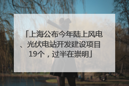 上海公布今年陆上风电、光伏电站开发建设项目19个，过半在崇明