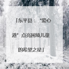 东平县：“爱心港”点亮困境儿童的希望之星