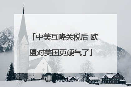 中美互降关税后 欧盟对美国更硬气了