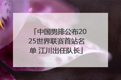 中国男排公布2025世界联赛首站名单 江川出任队长