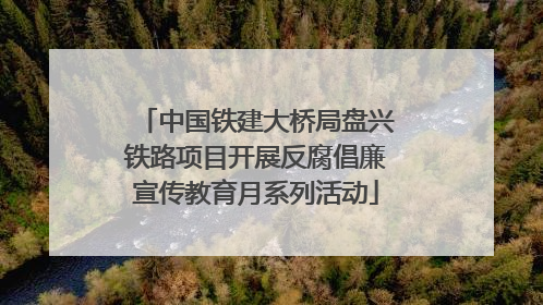 中国铁建大桥局盘兴铁路项目开展反腐倡廉宣传教育月系列活动