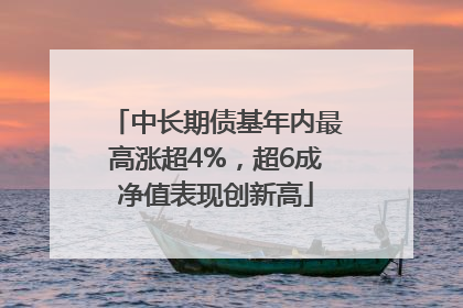 中长期债基年内最高涨超4%，超6成净值表现创新高