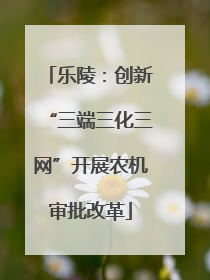 乐陵：创新“三端三化三网”开展农机审批改革