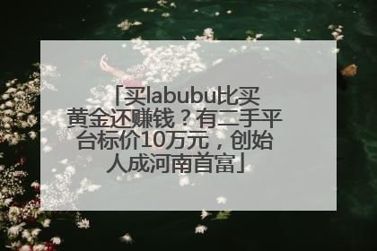 买labubu比买黄金还赚钱？有二手平台标价10万元，创始人成河南首富