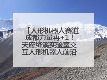 人形机器人赛道成都力量再+1！天府绛溪实验室交互人形机器人前沿研究中心成立