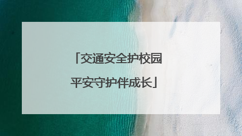 交通安全护校园 平安守护伴成长