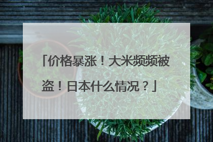 价格暴涨！大米频频被盗！日本什么情况？