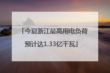 今夏浙江最高用电负荷预计达1.33亿千瓦