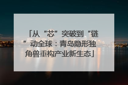 从“芯”突破到“链”动全球：青岛隐形独角兽重构产业新生态