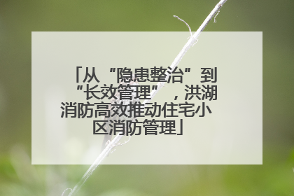 从“隐患整治”到“长效管理”，洪湖消防高效推动住宅小区消防管理