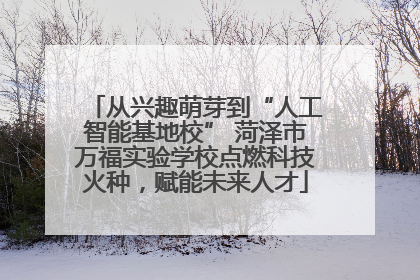 从兴趣萌芽到“人工智能基地校” 菏泽市万福实验学校点燃科技火种，赋能未来人才