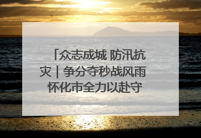 众志成城 防汛抗灾｜争分夺秒战风雨 怀化市全力以赴守护人民群众安全