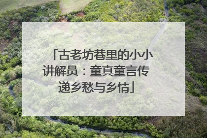 古老坊巷里的小小讲解员：童真童言传递乡愁与乡情