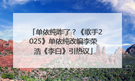 单依纯咋了？《歌手2025》单依纯改编李荣浩《李白》引热议