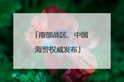 南部战区、中国海警权威发布
