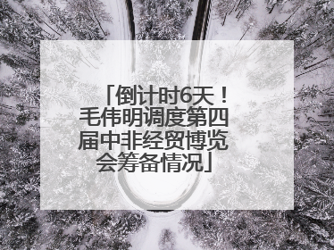 倒计时6天！毛伟明调度第四届中非经贸博览会筹备情况