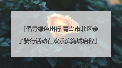 倡导绿色出行 青岛市北区亲子骑行活动在欢乐滨海城启程