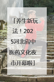 养生新玩法！2025河北省中医药文化夜市开幕啦